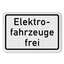 Verkehrszusatzeichen 1026-61 - Elektrofahrzeuge frei