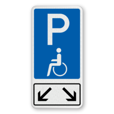 Parkschilder - 2 Parkplätze nur für Schwerbehinderte
