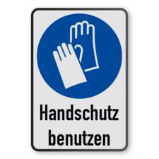 Gebotsschild - Handschutz benutzen