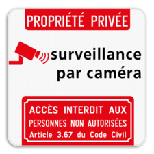 Survaillance par caméra - Propriété privée