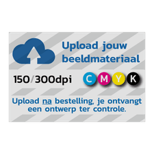 Informatiebord vlak 3:2/2/3 reflecterend met je eigen opdruk