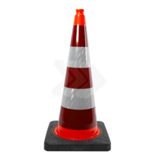 Cône de signalisation 75 cm réfléchissant - Cône de signalisation officiel Belge