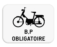 Panneau SB250 - M14 - Obligation pour les deux roues de classe B