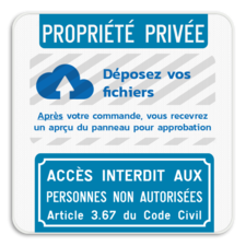 Achetez sur  votre Panneau Propriété privée