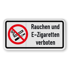 Verbotsschilder - Rauchen und E-Zigaretten verboten