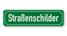 Straßennamenschild 800x200mm - 1 Zeile mit Rand