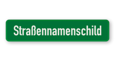 Straßennamenschild 1000x200mm - 1 Zeile ohne Rand