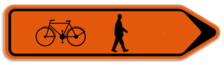 Verkeersbord SB250 F41 - Fiets & Voetganger Rechts