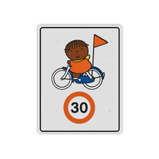 Sticker reflecterend - Dick Bruna snelheid - op de fiets (multi)