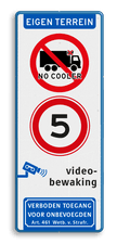 Terreinbord vrachtwagens met coolers verboden met videobewaking e.d.