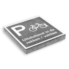 Symbooltegel 300x300mm - Aanduiding fietsen plaatsen in rekken/vakken