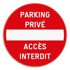 Panneau de signalisation - C1 - Parking privé - Accès interdit