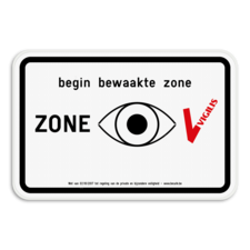 VIGILIS bord - Begin bewaakte zone - bewaking België