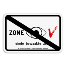 VIGILIS bord - Einde bewaakte zone - bewaking België