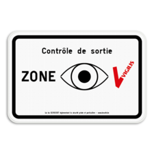 Panneau VIGILIS - Contrôle de sortie - Surveillance Belge