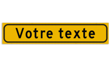 Plaque de voiture 500x100mm jaune FLUOR avec votre propre texte