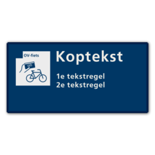 Communicatiebord OV-fiets - 320x160mm Reflecterend