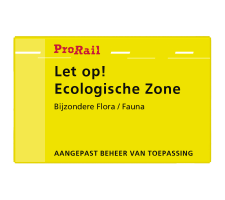 Waarschuwingsbord ProRail - Ecologische Zone - 300x190mm