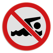 Verbodsbord - Verboden te zwemmen
