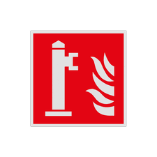 Brand bord met pictogram Hydrant