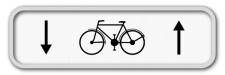 Panneau G2000 - M4 - Cyclistes autorisés dans les deux sens