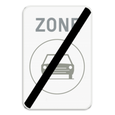 Verkeersbord SB250 ZC5/ - einde