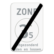 Verkeersbord SB250 ZC21T/ - Einde