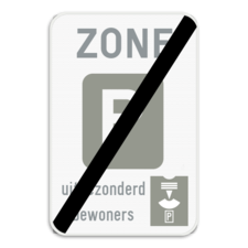 Verkeersbord SB250 ZE9a parkeerschijf/ - Einde