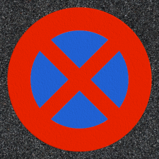 Thermoplast - symbool E3 verboden stilstaan of parkeren