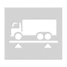 Wegmarkering spuitmal PVC (5mm) - Sjabloon weegbrug