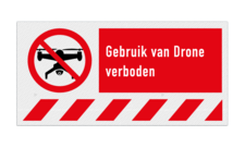 Veiligheidspictogram - Drones verboden - reflecterend