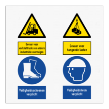 Werfbord met 4 PBM pictogrammen