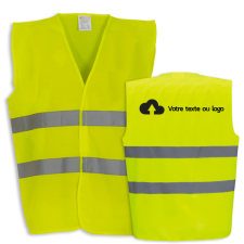 Gilet fluorescent avec impression