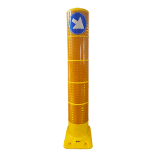 Flexpost BB22 geel met RVV D02 - Flexibele zuil Ø160x1000mm - reflecterend klasse 3