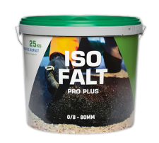 IsoFalt Pro Plus 0/8 koudasfalt 25kg - Asfaltreparaties tot 80mm diep