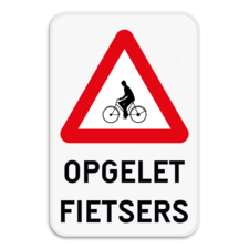 Informatiebord - A25 Opgelet fietsers