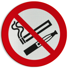 Verbodsbord - Verboden te roken, ook met e-sigaret