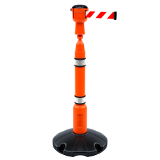 Poteau de guidage Skipper orange avec pied - pour tête de ruban conique