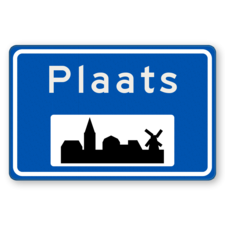 Plaatsnaambord 1000x650mm RVV H01a - Begin bebouwde kom