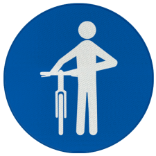 Veiligheidsbord - Verplicht fiets aan de hand houden