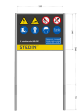 Informatiebord met portaalsysteem TS-R70 met informatiebord (2:3) - reflecterend