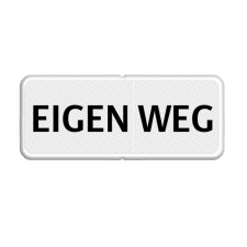 Verkeersbord RVV OBD02 - Onderbord - EIGEN WEG - OBD02