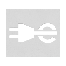 Wegmarkering spuitmal PVC (5mm) - Sjabloon laadstekker elektrische voertuigen
