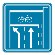 Verkeersbord SB250 F14 - Opstelvak voor fietsers en bromfietsen
