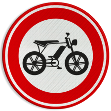 Verkeersbord - Verboden voor fatbikes