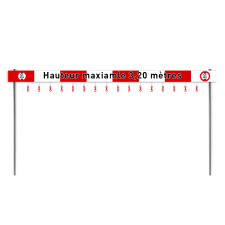 Portique de limiteur de hauteur  - traverse centrale 200mm – profile pondéré classe 3