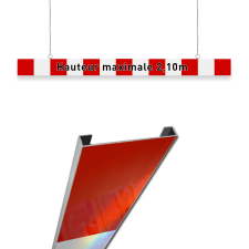 Limiteur de hauteur en aluminium 200mm avec profilé C + propre texte