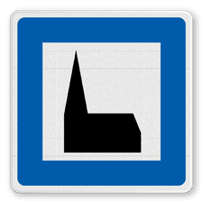Verkehrsschild aus DibondTraffic mit Alform Rahmen