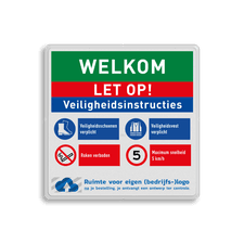 Veiligheidsbord met dubbel omgezette rand