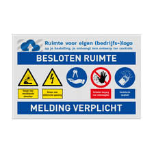 Veiligheidsbord vlak Alupanel (2mm)